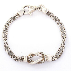 Tiffany Center Knot Double Rope Silver